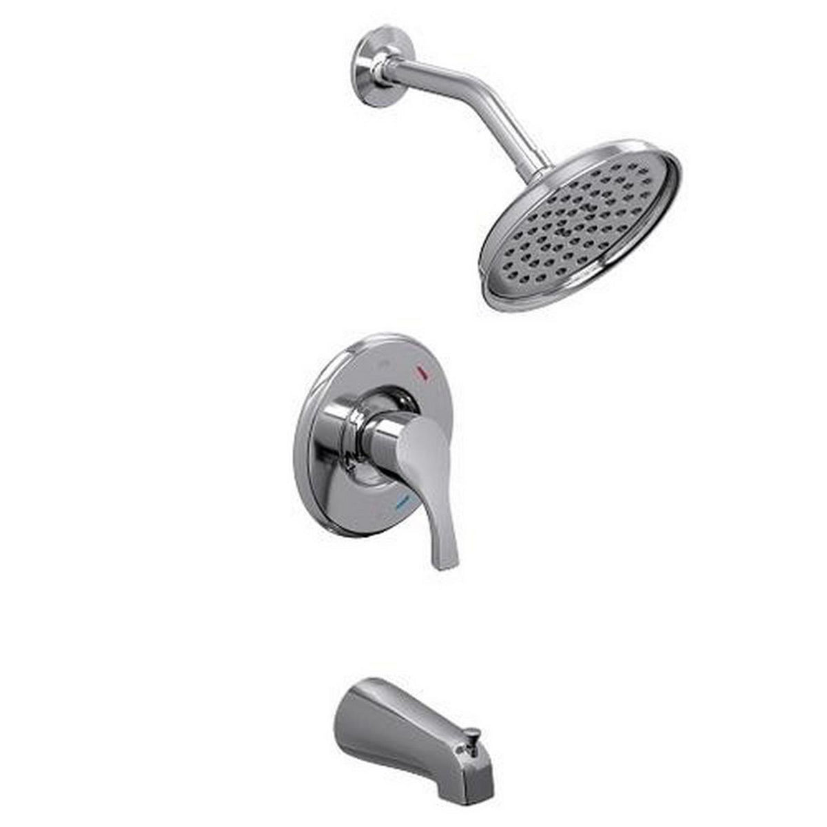 Moen T58913EP Ash Chrome Cycling Tub and Shower Faucet — view 3