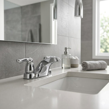 Moen 4925 Chateau Chrome Two-Handle Low Arc Bathroom Faucet New