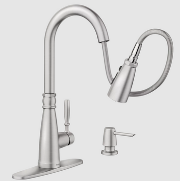 Moen 87162SRS Boman Kitchen Faucet Spot Resist Stainless Pulldown High Arc New