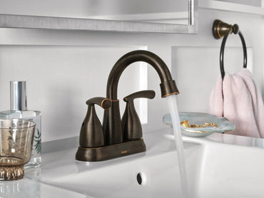 Moen 84128BRB Essie Two-Handle High Arc Bathroom Faucet Mediterranean Bronze New