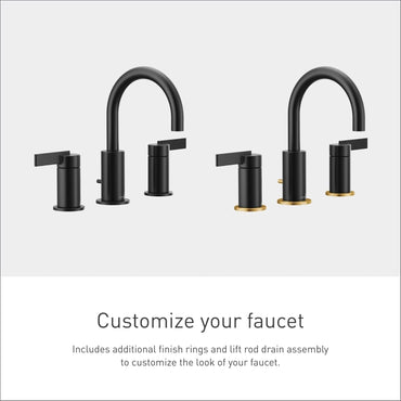 Moen Cia Two-Handle Bathroom Faucet - Matte Black (T6222BL)