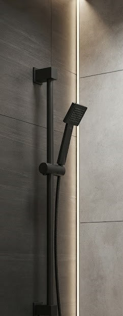 Moen S3879EPBL 90 Degree Matte Black Handheld Shower Head Slide Bar Combo