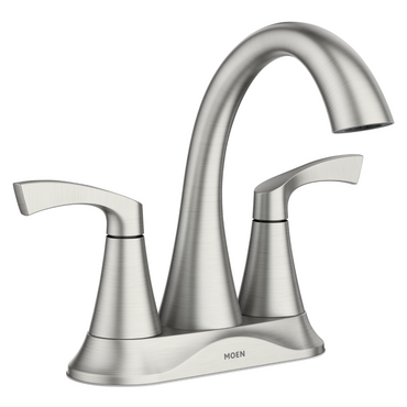 Moen 84467SRN Faucet Spot Resist Brushed Nickel Two-Handle Centerset Bathroom