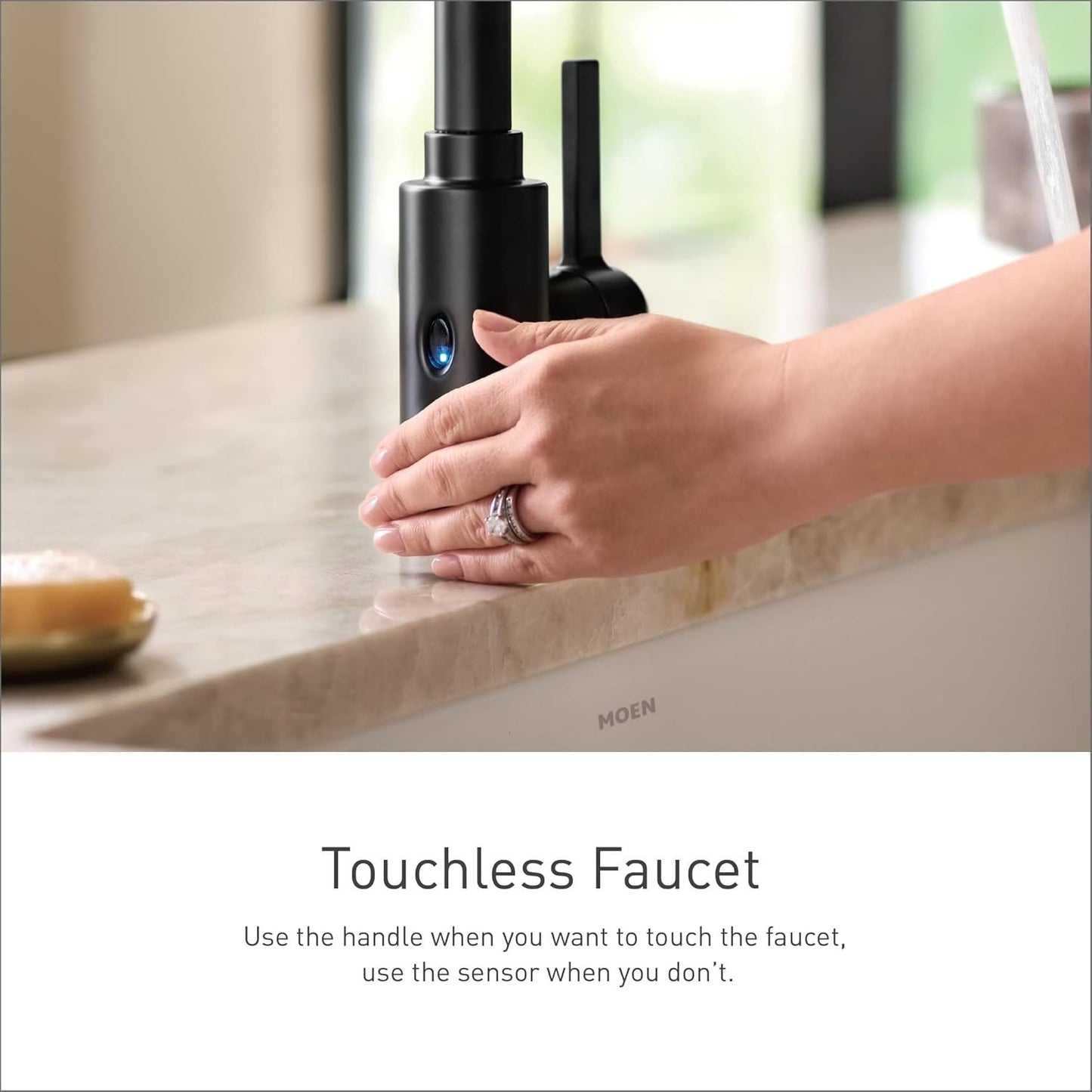 Moen 7185EWORB Brantford Kitchen Faucet Oil Rubbed Bronze MotionSense Wave New