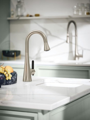 Moen Sinema S6235SRS Bar Faucet Spot Resist Stainless Pulldown High Arc New