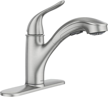 Moen 87557 Brecklyn Chrome Pullout Kitchen Faucet One Handle Low Arc New