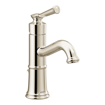 Moen 6402NL Belfield Polished Nickel One-Handle High Arc Bathroom Faucet