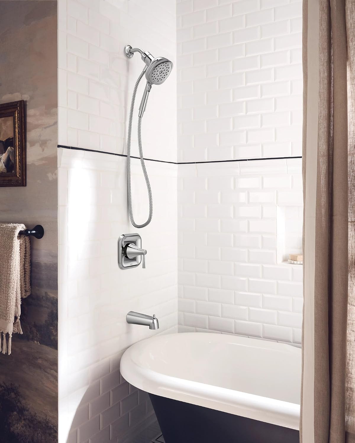 Moen 82022 Ronan Posi-Temp Tub and Shower Faucet Kit Chrome — view 3