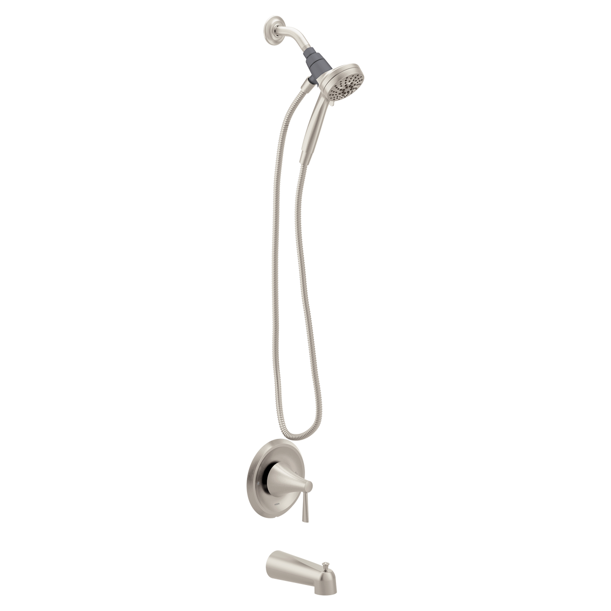 Moen 82021SRN Ronan Spot Resist Brushed Nickel Posi-Temp Tub/Shower