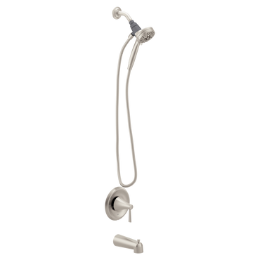 Moen 82021SRN Ronan Spot Resist Brushed Nickel Posi-Temp Tub/Shower