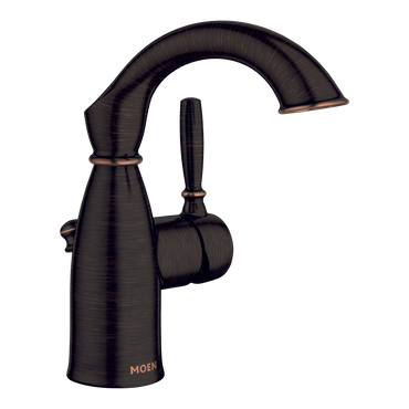 Moen 84144BRB Sarona Mediterranean Bronze One-Handle High Arc Bathroom Faucet