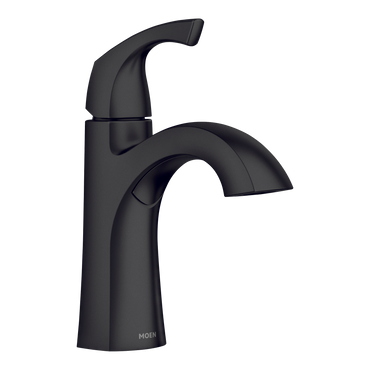 Moen 84505BL Lindor Matte Black One-Handle High Arc Bathroom Faucet