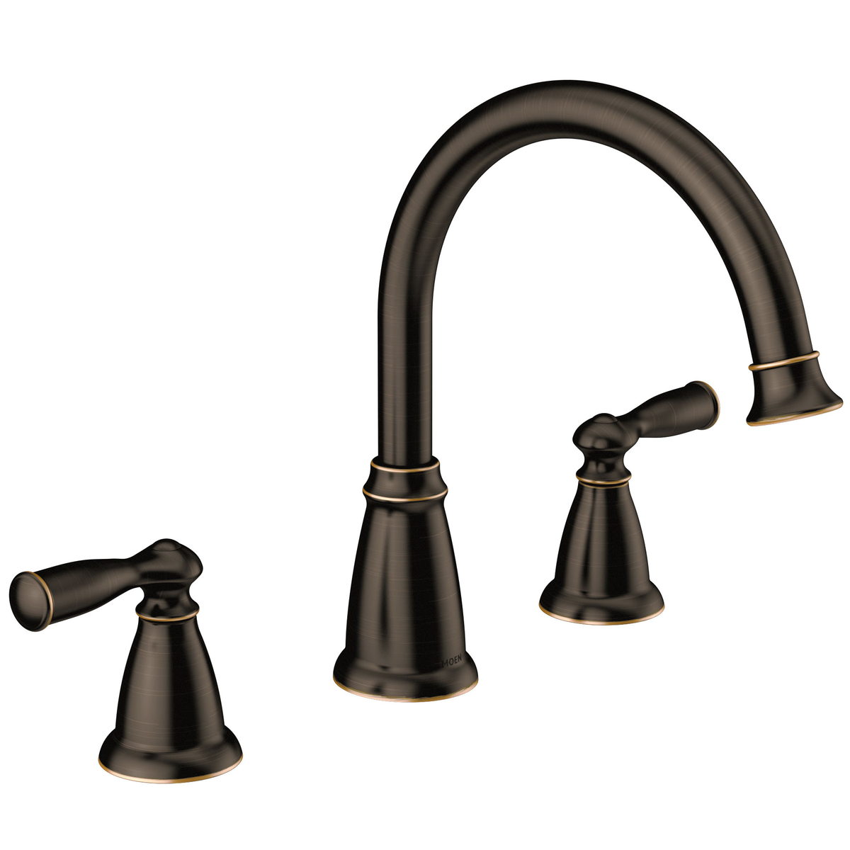 Moen 86924SRN Banbury Spot Resist Brushed Nickel Two-Handle High Arc Roman Tub Faucet