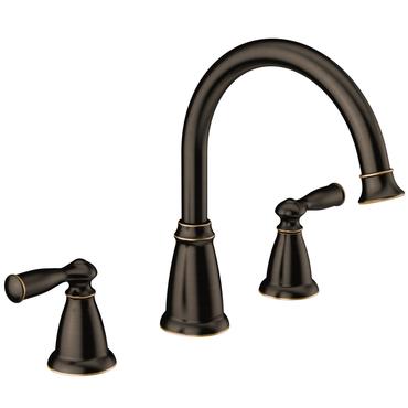 Moen 86924SRN Banbury Spot Resist Brushed Nickel Two-Handle High Arc Roman Tub Faucet