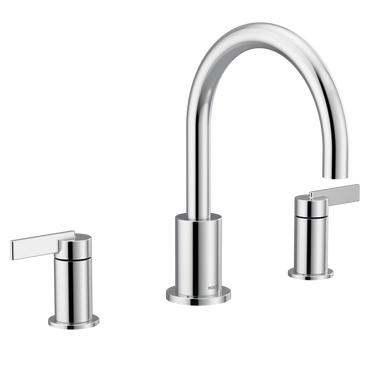 MOEN Cia T6223 Chrome Two-Handle Deck Mounted non diverter Roman Tub Faucet - 1