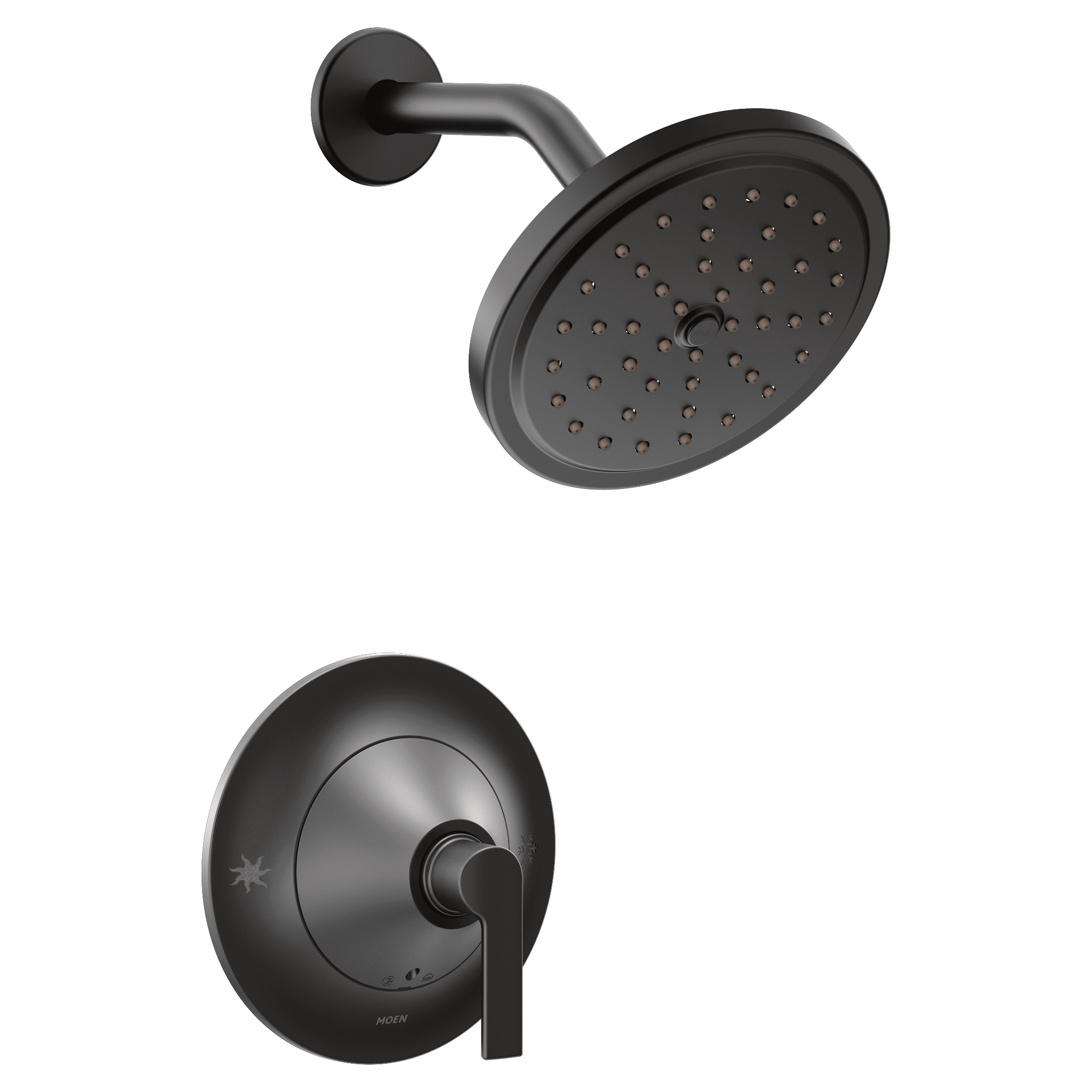 MOEN Doux TS2202BL Single-Handle Posi-Temp Shower Faucet Kit 2.5 GPM Matte Black - 1