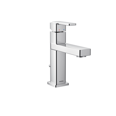 MOEN Iver 6805 Chrome One-Handle Modern Minimalistic High Arc Bathroom Faucet - 1