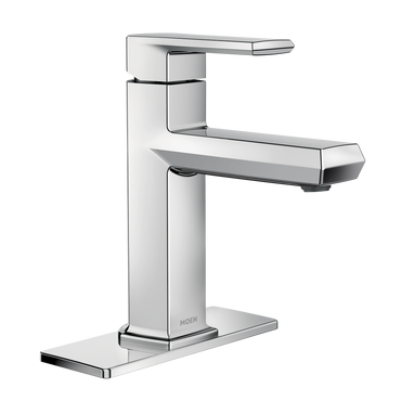 MOEN Neese 84784 4 in. Single Handle Bathroom Faucet in Chrome + Drain Assembly - 1