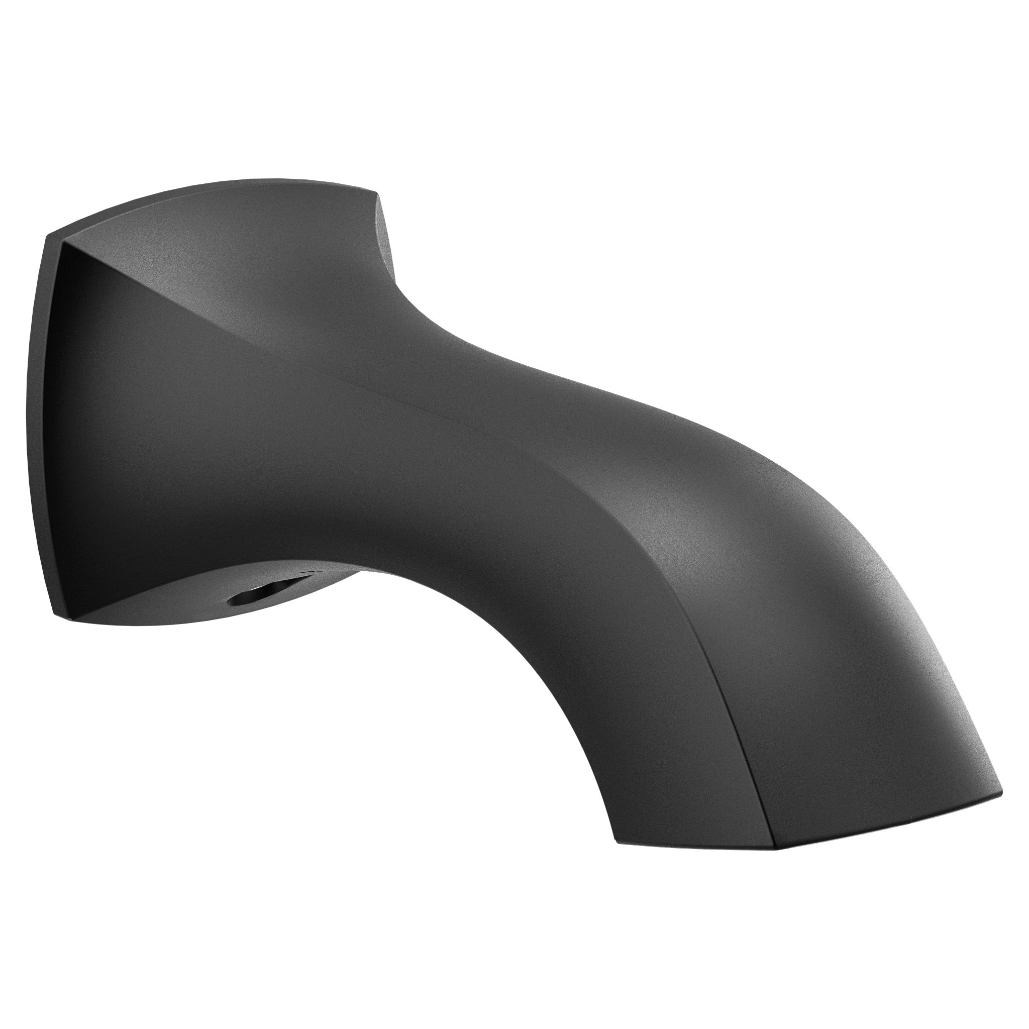 Moen 191956BL Voss Matte Black Non-Diverter Tub Spout Wall Mount 7-3/4 Inch - 1