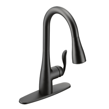 Moen 7594BL Arbor Kitchen Faucet Matte Black Pulldown High Arc Power Boost - 2