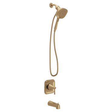Moen 82022BZG Ronan Bronzed Gold Posi-Temp Tub and Shower Faucet Kit - 2
