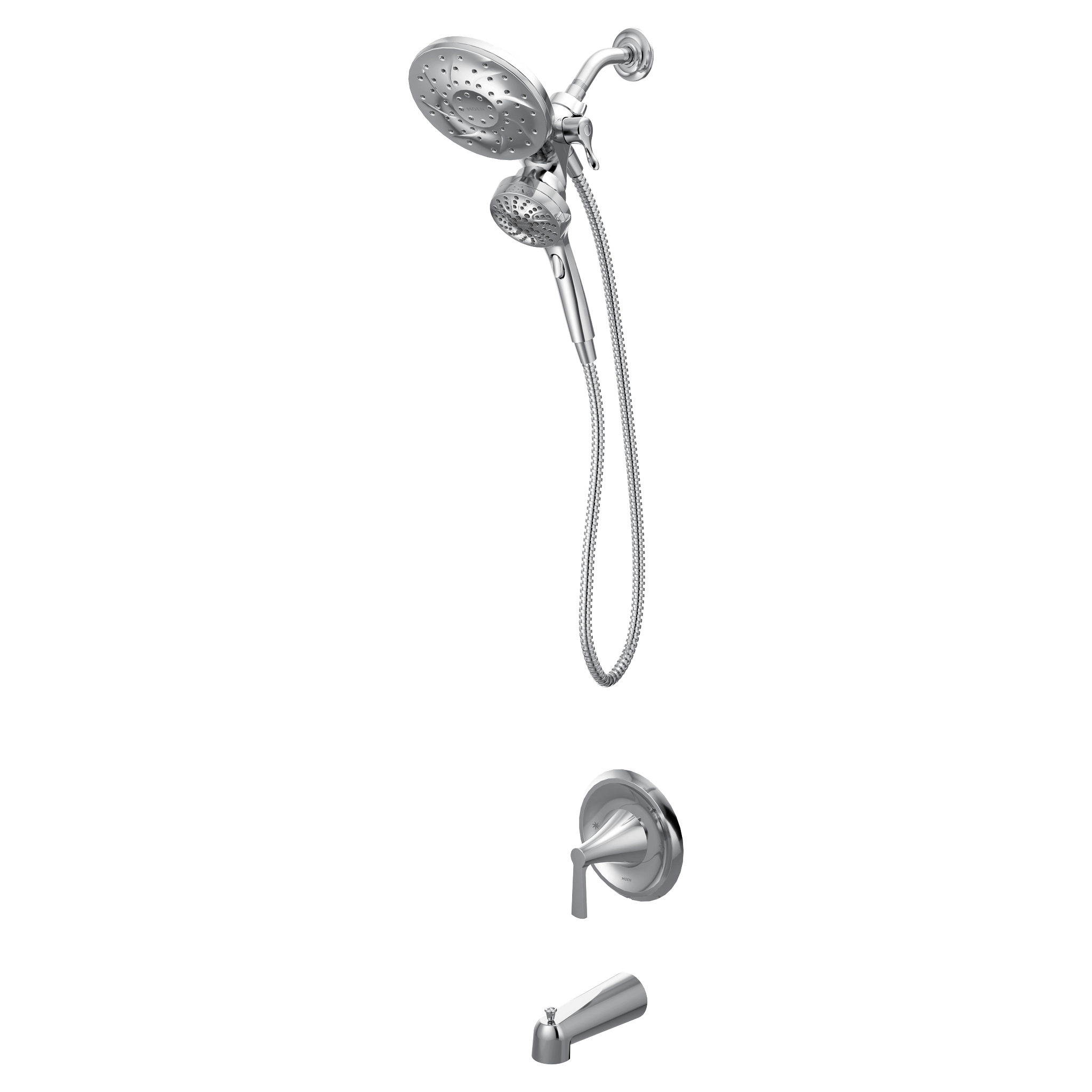 Moen 82310 Mikah Chrome Tub Shower Faucet Set Posi-Temp Trim Kit - 1
