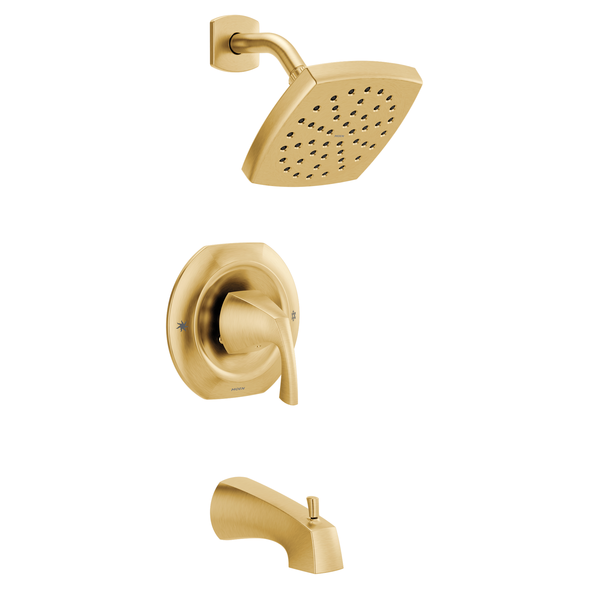 Moen 82504BG Lindor Brushed Gold Tub Shower Trim Posi-Temp Lever Handle - 1