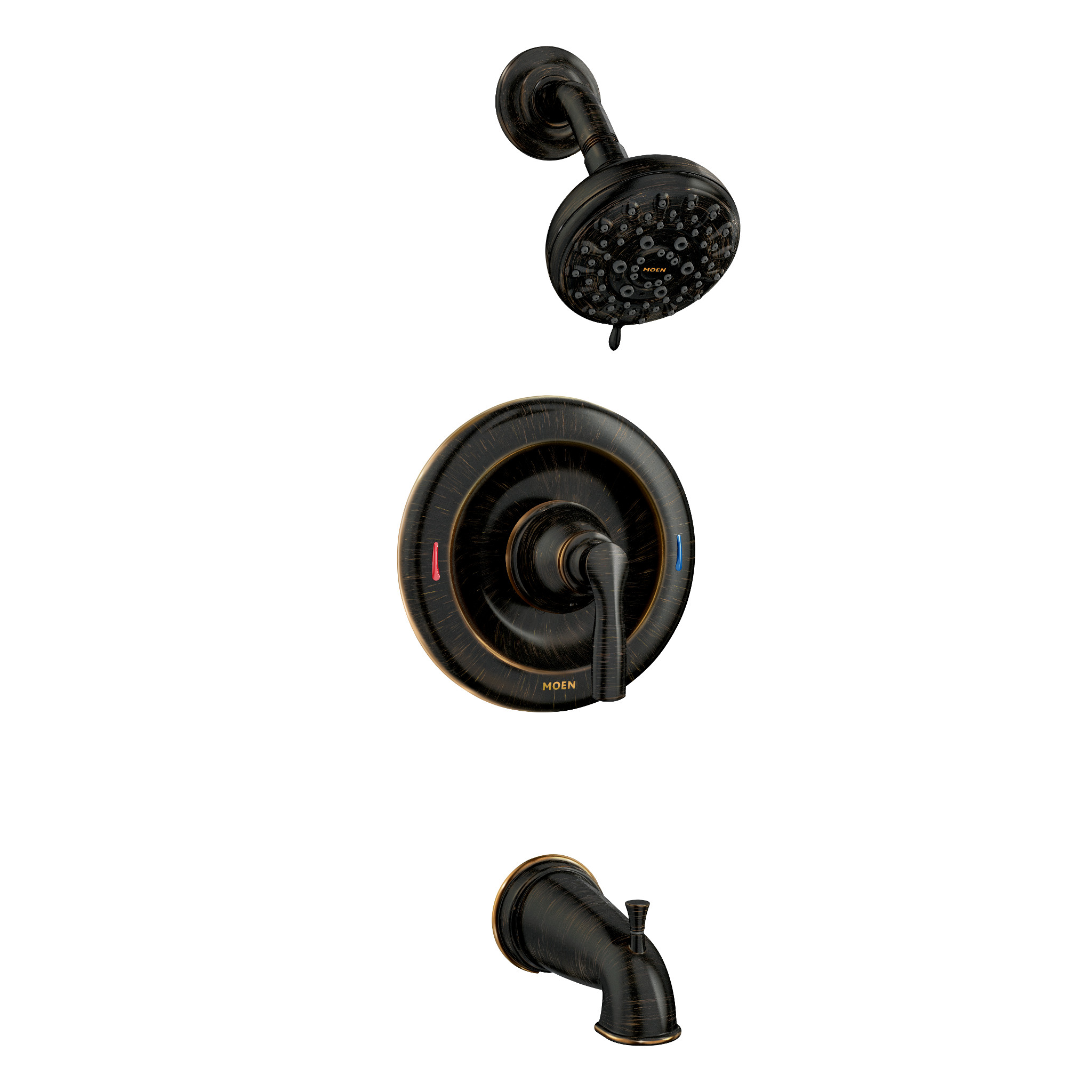Moen 82537BRB Hilliard Tub Shower Trim Kit Mediterranean Bronze Posi-Temp - 1