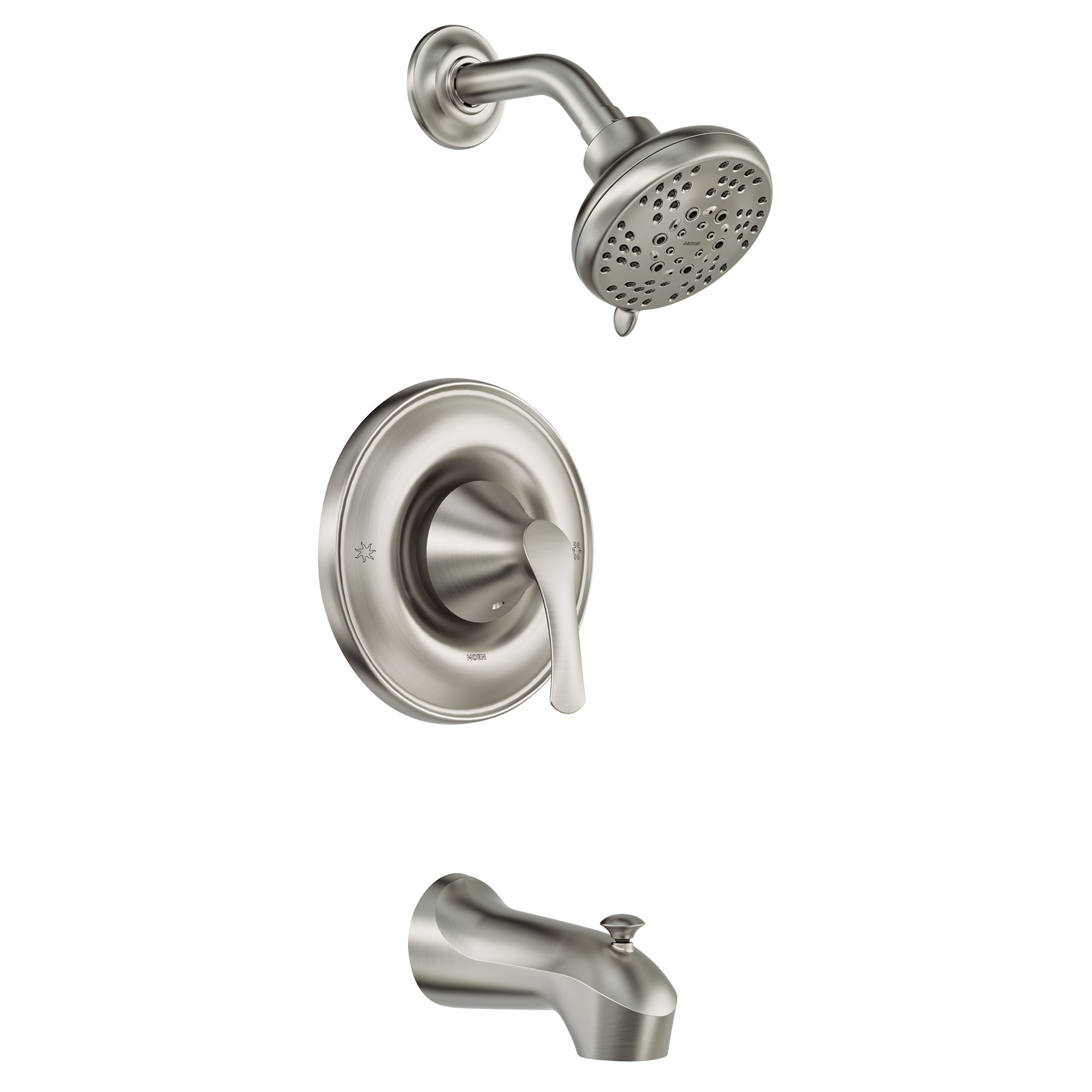 Moen 82550SRN Darcy Spot Resist Brushed Nickel Tub Shower Faucet Posi-Temp - 1