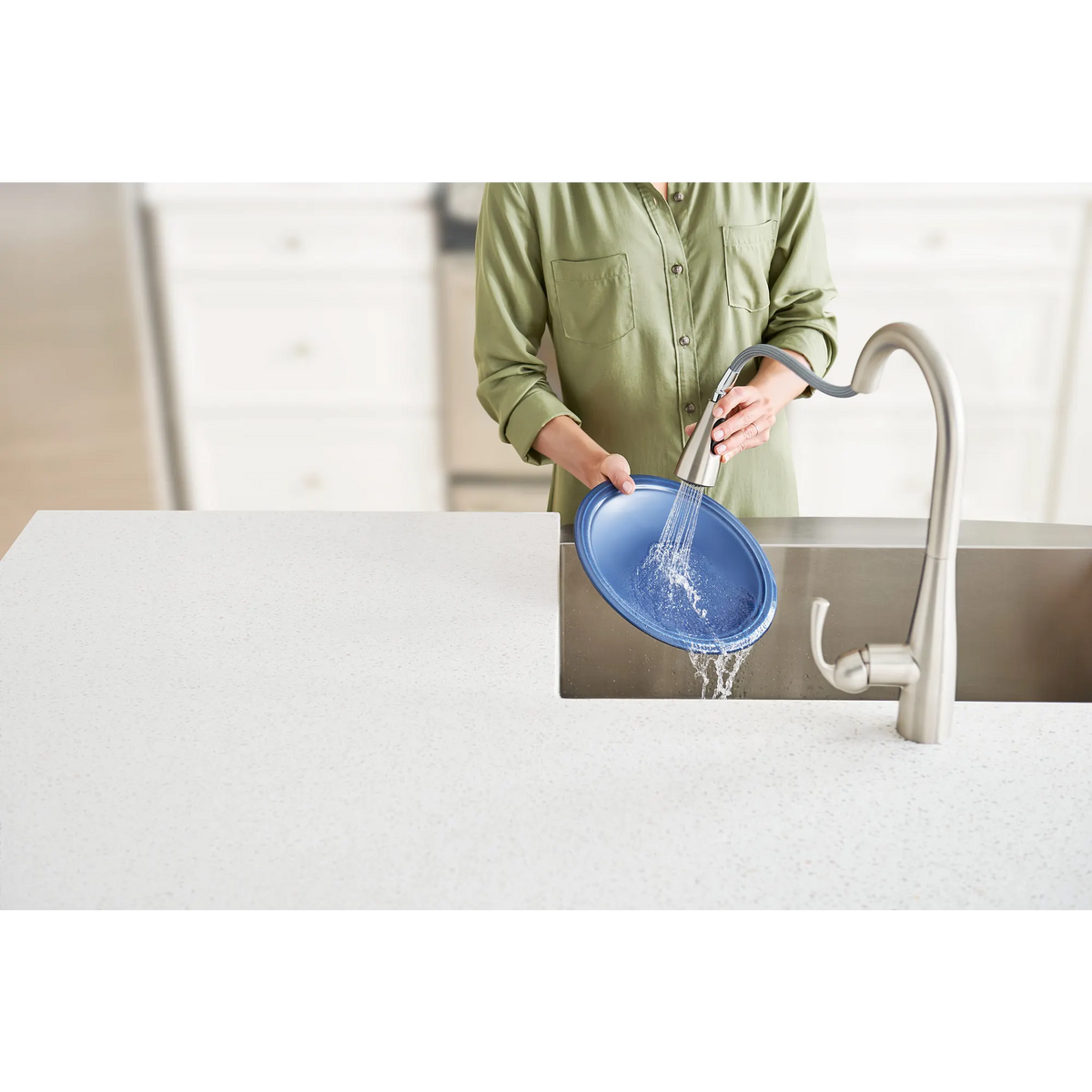 Moen 87014SRS Essie Kitchen Faucet Spot Resist Stainless Pulldown High Arc - 10