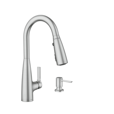 Moen 87627EISRS Haelyn Kitchen Faucet Spot Resist Stainless LED ColorCue - 1