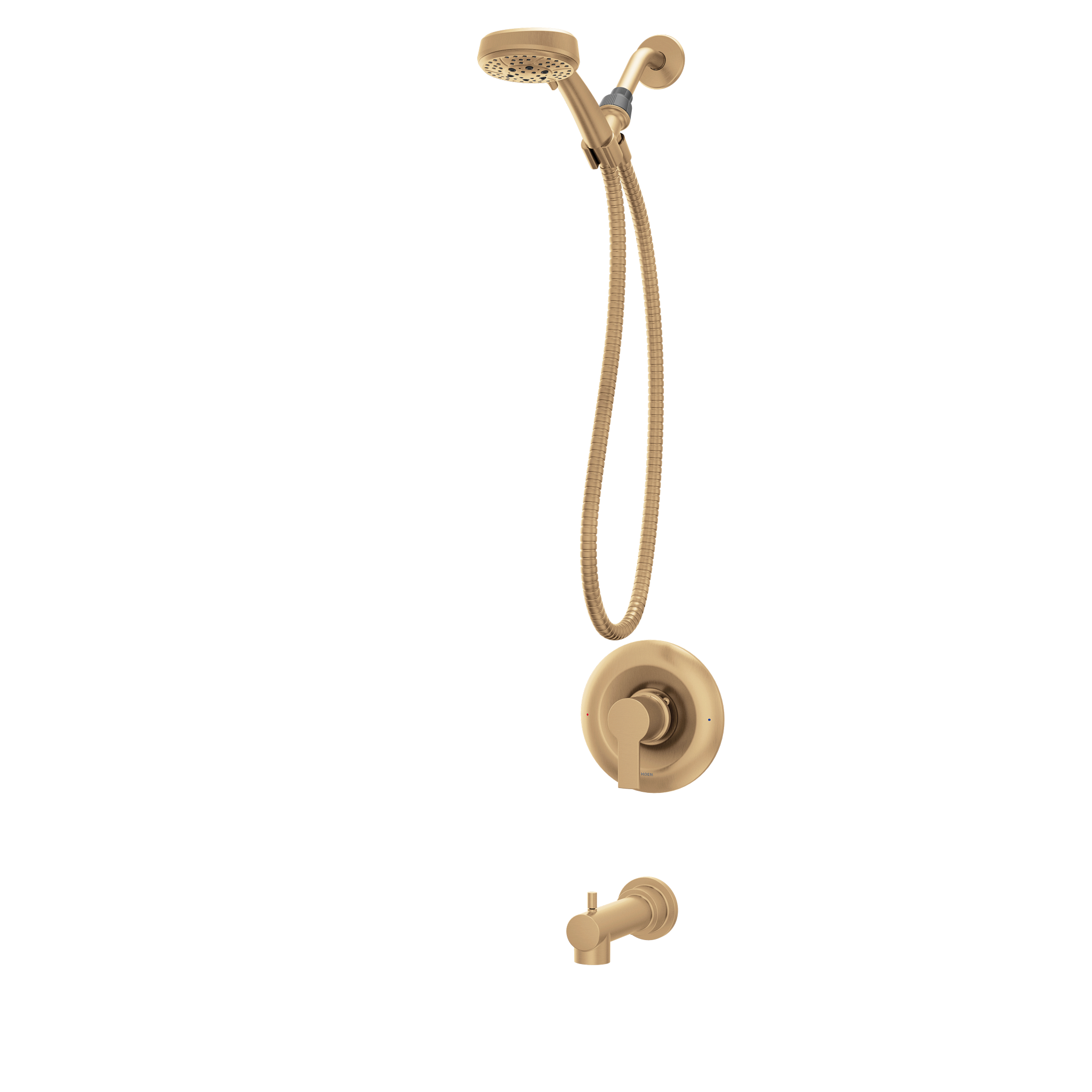 Moen Meena 82618BZG Bronzed Gold Posi-Temp Tub Shower Faucet - 1