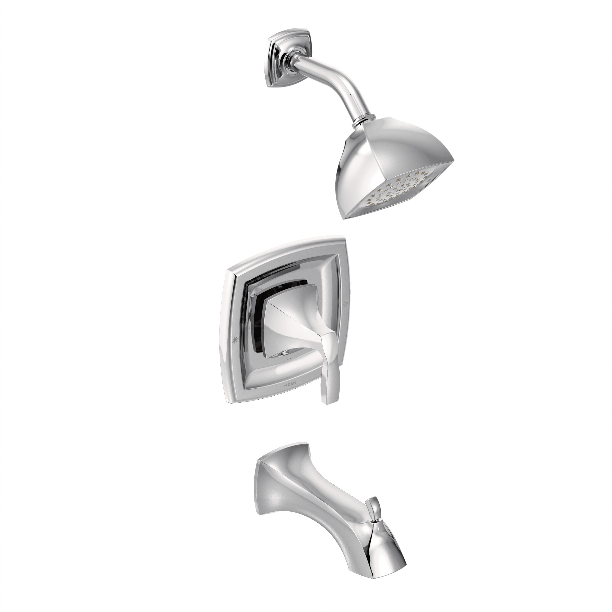 Moen T2693 Voss Tub Shower Trim Kit Chrome Lever Handle Posi-Temp M-PACT - 1