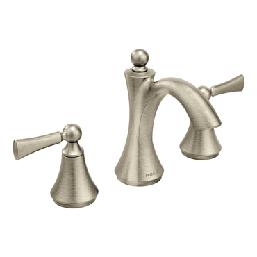 Moen T4520BN Wynford Two-Handle High Arc Bathroom Faucet Brushed Nickel - 1