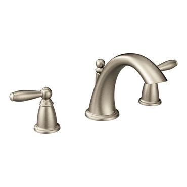 Moen T4943BN Brantford Brushed Nickel 2-Handle Low Arc Roman Tub Faucet - 2