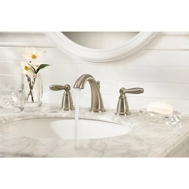 Moen T6620BN Brantford Two-Handle High Arc Bathroom Faucet Brushed Nickel - 2