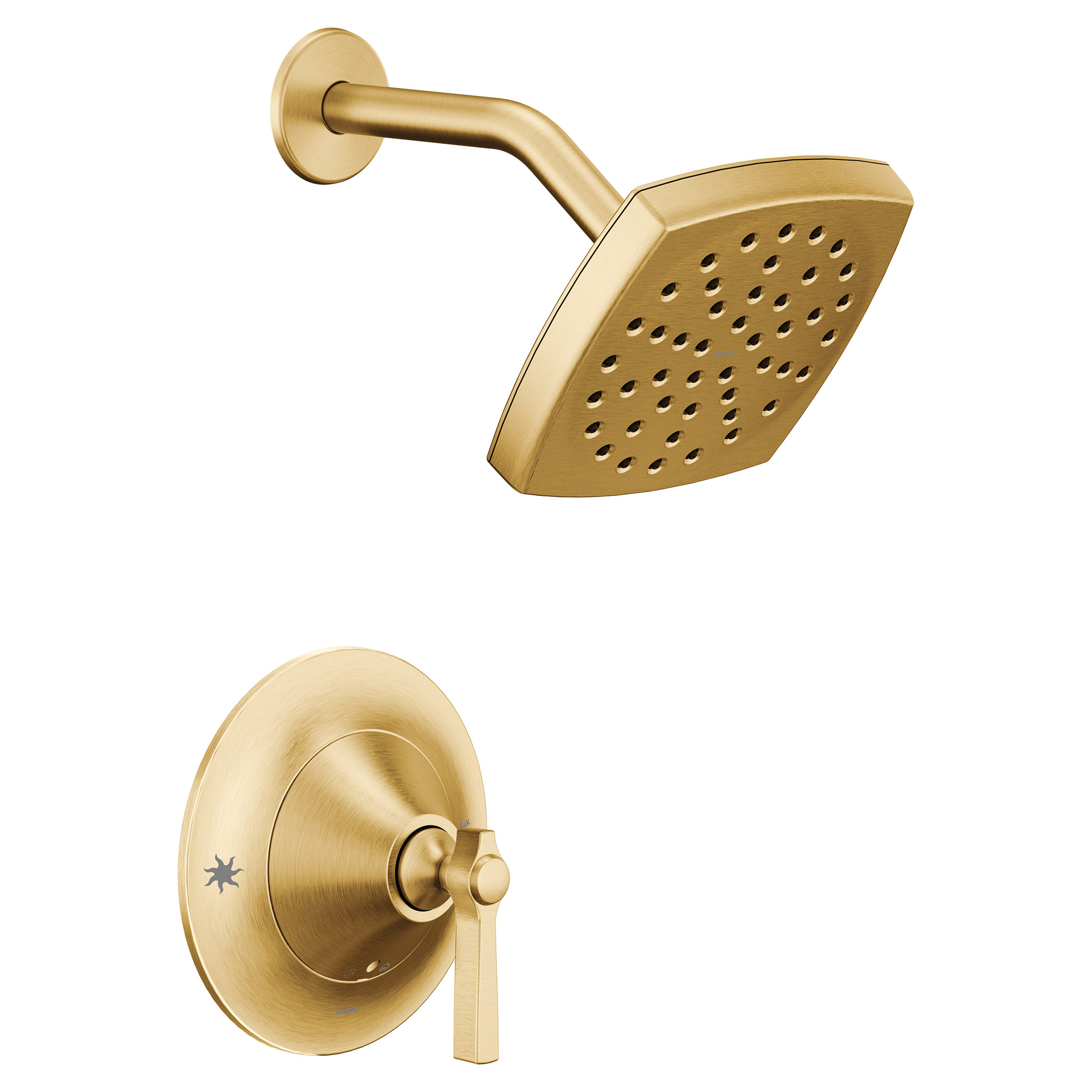 Moen TS2912EPBG Flara Shower Trim Kit Posi-Temp Brushed Gold Rainshower - 1