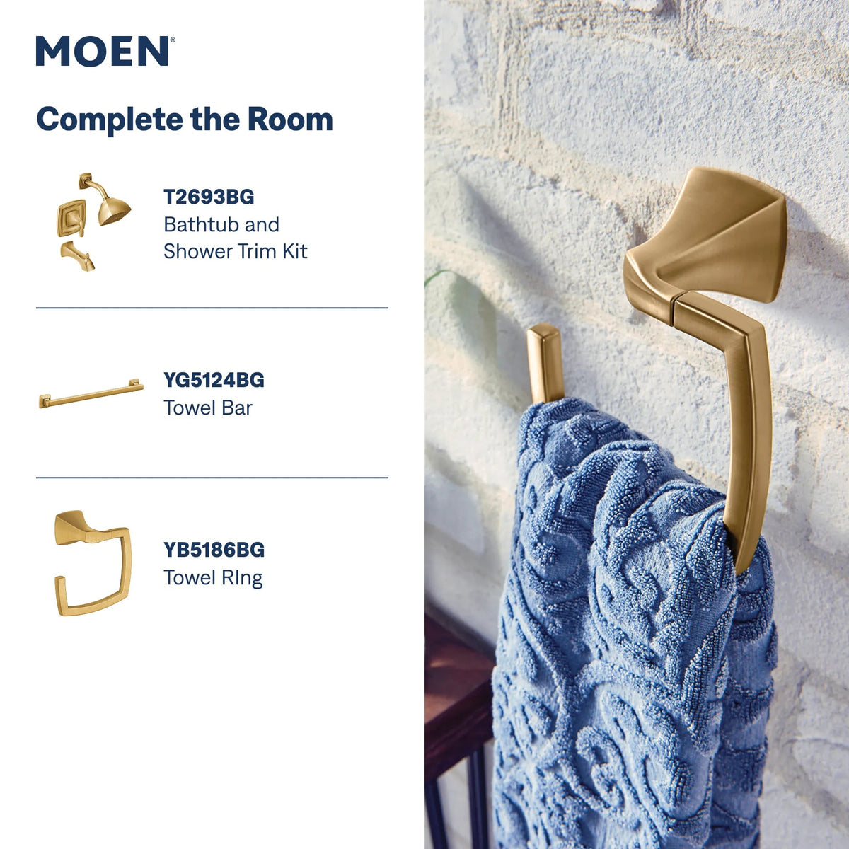Moen TV6905BG Voss Widespread Bathroom Faucet Brushed Gold High Arc - 5