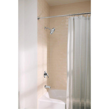 Moen T58913EP Ash Chrome cycling tub/shower shown installed