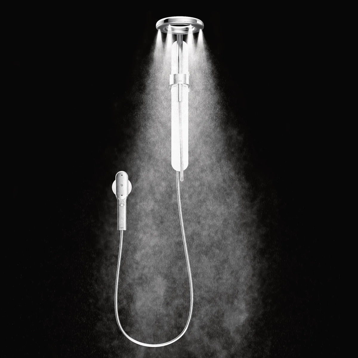 Moen N207C0CH Spa Shower Chrome/White Two-Function 7.9" Diameter Spray Head Standard With Handshower