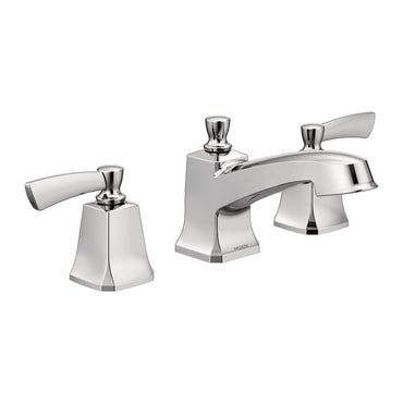 Moen 84926 Conway Chrome Bathroom Faucet Widespread Two Handle High Arc