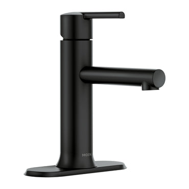 Moen 84770BL Arlys Matte Black Single-Handle Low Arc Bathroom Faucet