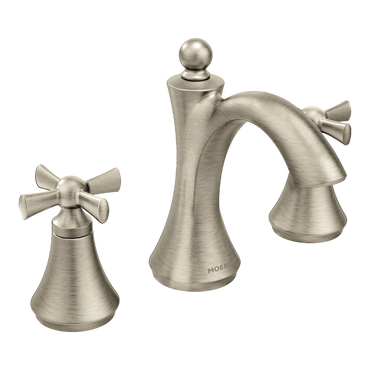 Moen TV4524BN Wynford Brushed Nickel Two-Handle High Arc Bathroom Faucet