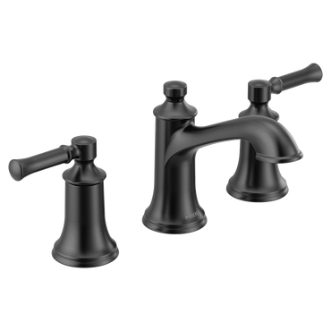 Moen T6805BL Dartmoor Matte Black Two-Handle High Arc Bathroom Faucet