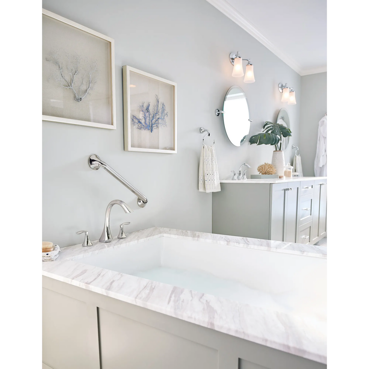 Moen T943 Eva Chrome Two-Handle High Arc Roman Tub Faucet