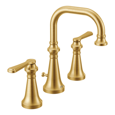 Moen TVS44102BG Colinet Brushed Gold Two-Handle High Arc Bathroom Faucet