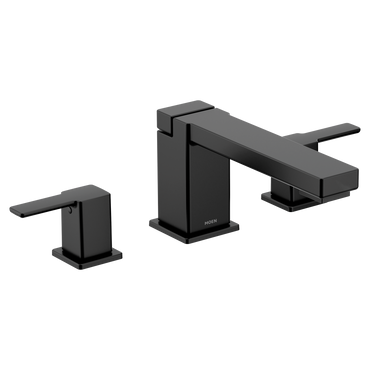 Moen TS913BL 90 Degree Matte Black Two-Handle High Arc Roman Tub Faucet