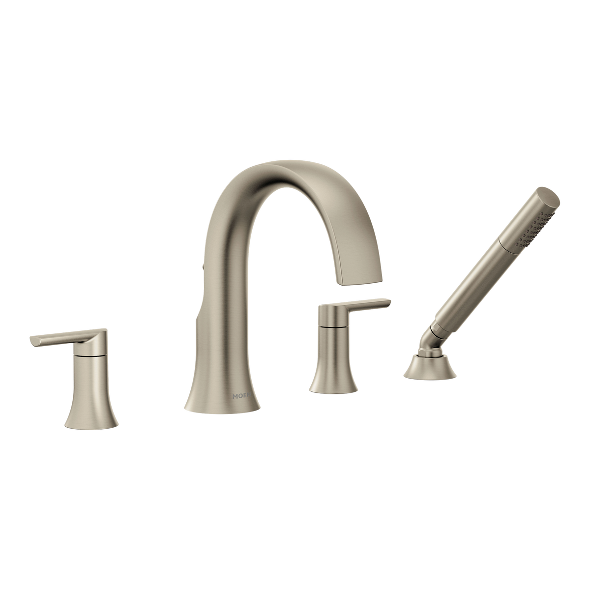 Moen TS984BN Doux Brushed Nickel Two-Handle Non-Diverter Roman Tub Faucet