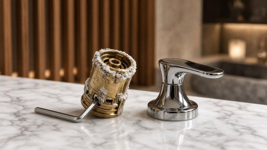 Bathroom Faucet Handle Hard to Turn: Common Causes - Aqualux Studio guide cover