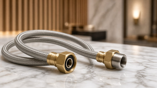 Bathroom Faucet Supply Line Size and Connector Guide - Aqualux Studio guide cover